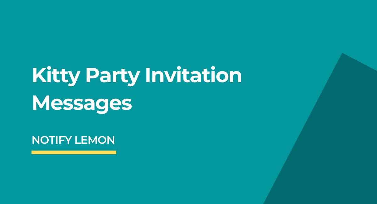 Kitty Party Invitation Messages